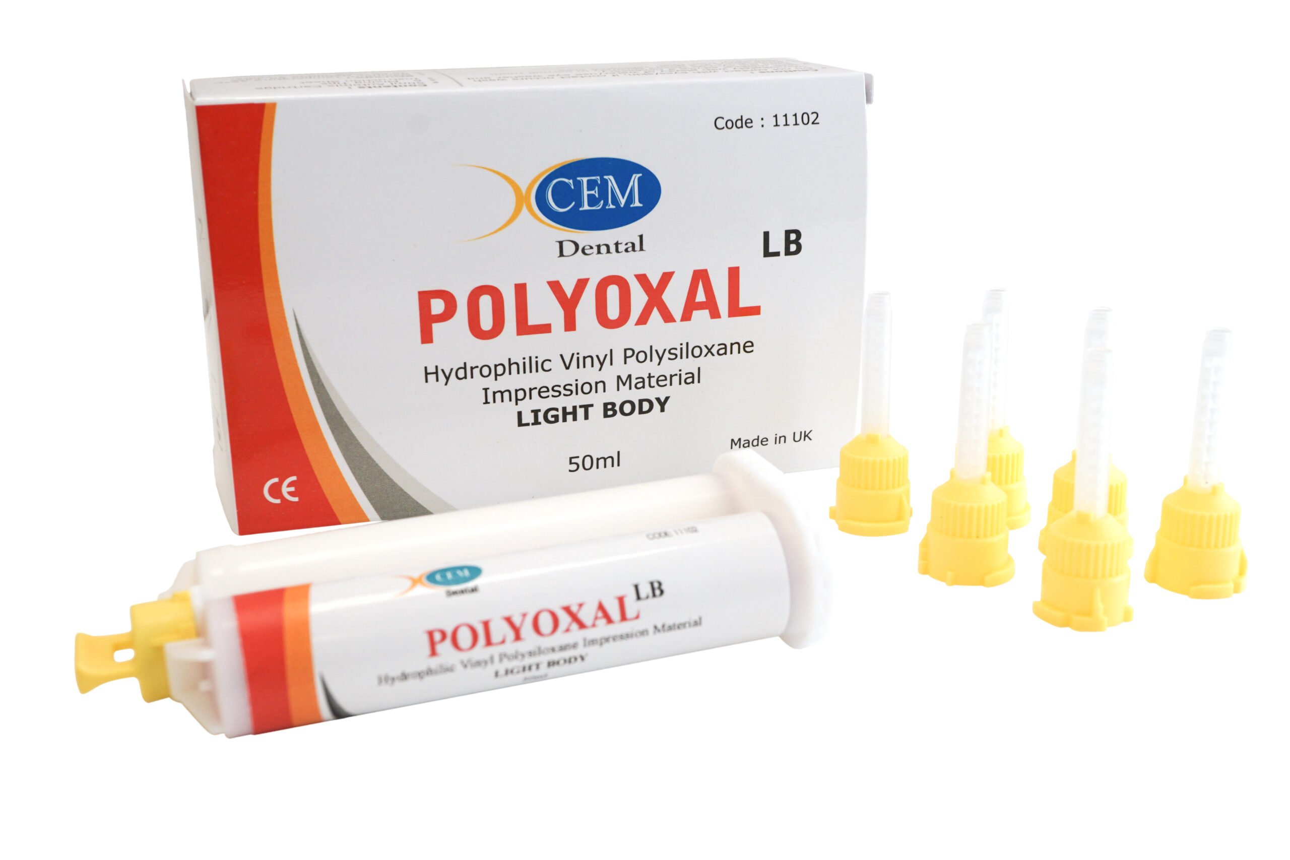 POLYOXAL LB | 50ML Dental Light Body Silicone Impression Material | Automix Double Barrel Syringe