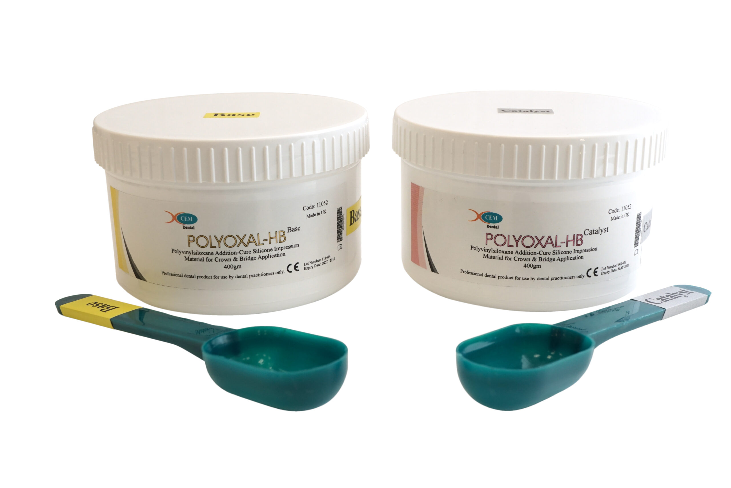 POLYOXAL HB | 400GM BASE & 400GM CATALYST | Dental Silicone Impression Material | Heavy Body Putty