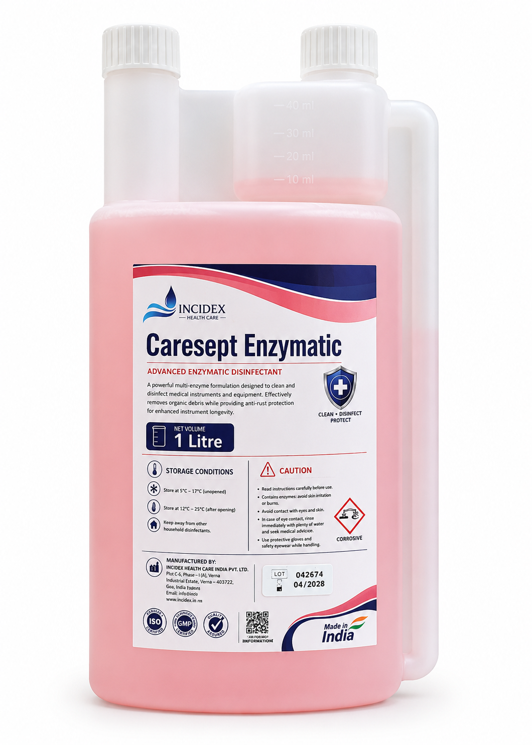 Caresept Enzymatic Multi Enzyme Dental Instrument Cleaner for Ultrasonic & Manual Cleaning