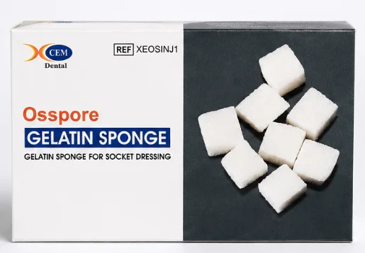 OSSPORE Sterile Absorbable Gelatin Sponge for Socket Dressing and Hemostasis