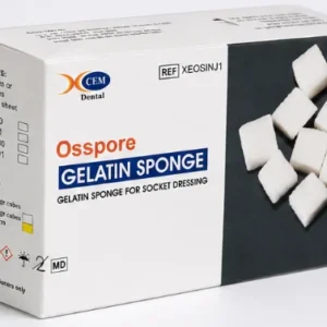 Alternative view of OSSPORE Gelatin Sponge – Sterile Absorbable Gelatin Sponge for Socket Dressing & Hemostasis