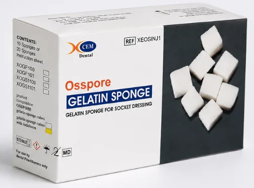 OSSPORE Gelatin Sponge – Sterile Absorbable Gelatin Sponge for Socket Dressing & Hemostasis - Image 2