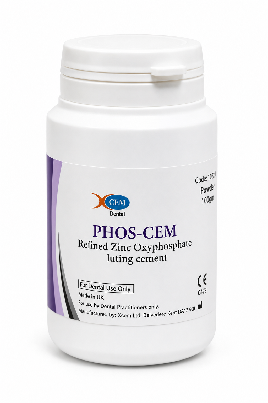 XCEM Phos-Cem – Refined Zinc Oxyphosphate Luting Cement (100g Powder) - Image 2