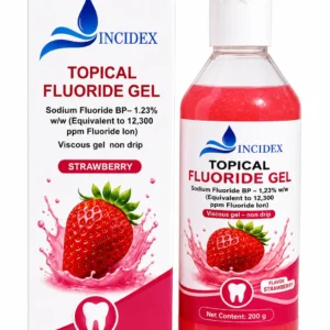 INCIDEX Topical Fluoride Gel 200g Strawberry 1.23% Sodium Fluoride