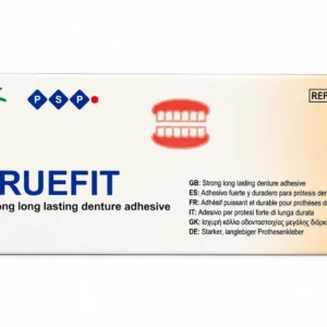 TRUEFIT Strong Long Lasting Denture Adhesive for full and partial dentures